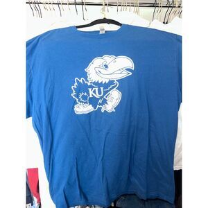 KU Men's XL Blue Tee Stop The Clock Extra Large